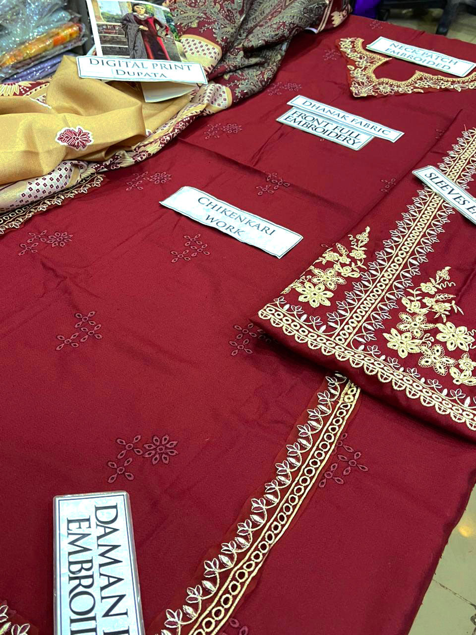 DFW-1220 Izel Embroidery 3PC Dhanak Suit