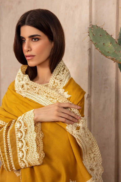 DFW-984 Crimson Heavy Embroidery 3PC Dhanak Suit