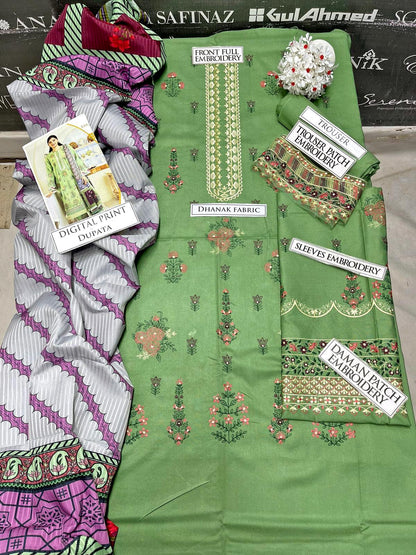 DFW-1017 Zara Shah Jahan Heavy Embroidery 3PC Dhanak Suit