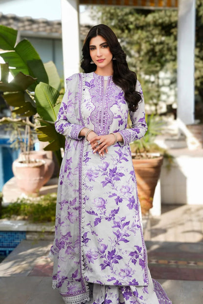 DFW-1196 Zainab Chottani Embroidery 3PC Karandi Suit