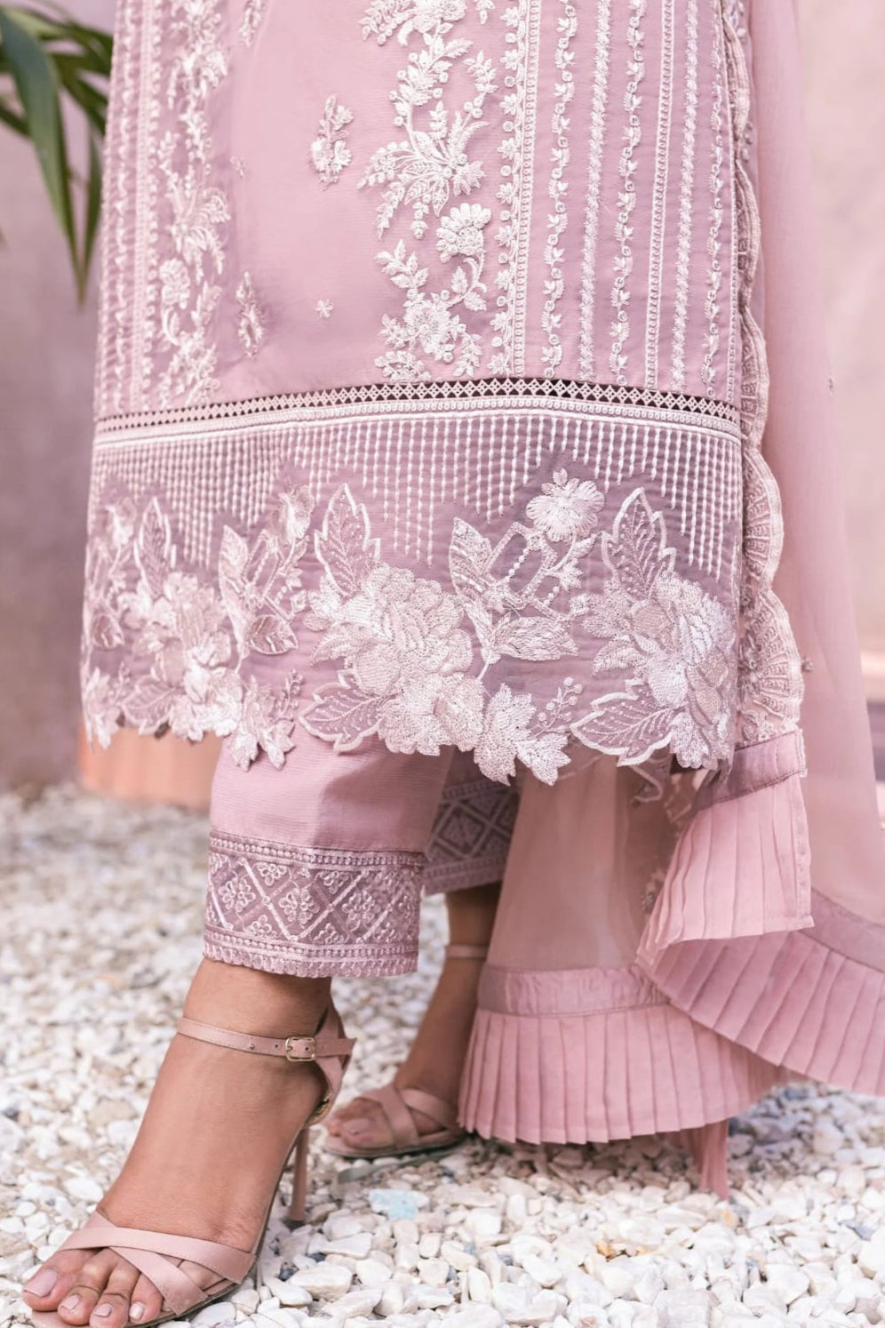DFW-1056 Azure Heavy Embroidery 3PC Dhanak Suit