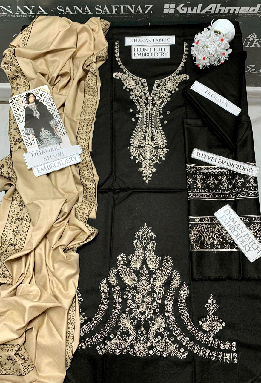 DFW-1140 Jazmin Embroidery 3PC Dhanak Suit