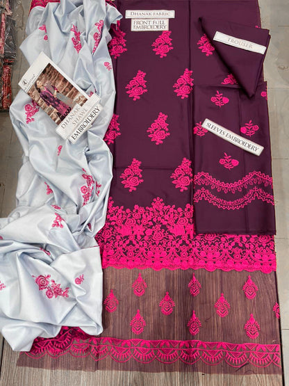 DFW-1232 Zainab Chottani Embroidery 3PC Dhanak Suit