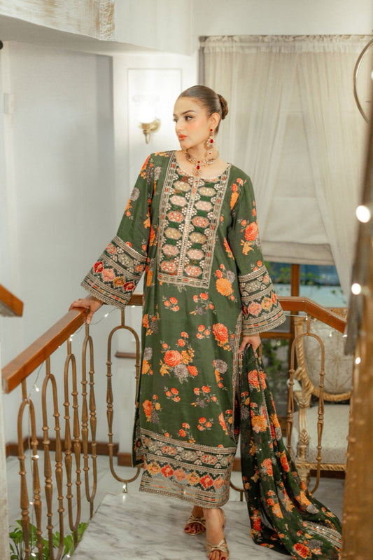 DFW-971 Aneelas (Kareena kapoor Special) Heavy Embroidery 3PC Dhanak Suit