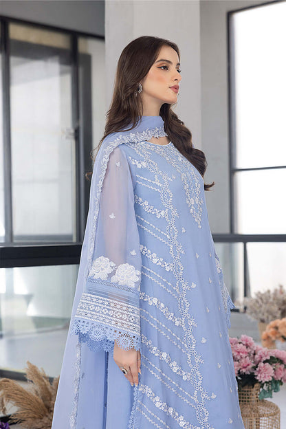 DFW-1222 Azure Hravy Embroidery 3PC Dhanak Suit
