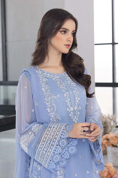 DFW-1222 Azure Hravy Embroidery 3PC Dhanak Suit