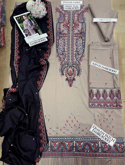 DFW-1248 Jazmin Embroidery 3PC Dhanak Suit