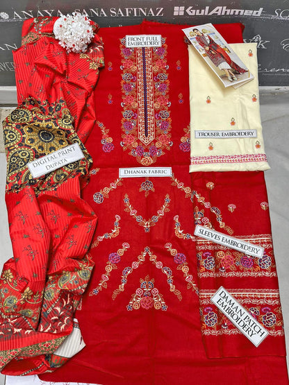 DFW-1018 Zara Shah Jahan Heavy Embroidery 3PC Dhanak Suit