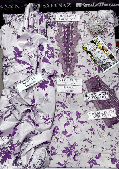 DFW-1196 Zainab Chottani Embroidery 3PC Karandi Suit