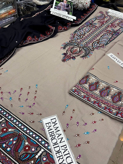 DFW-1248 Jazmin Embroidery 3PC Dhanak Suit
