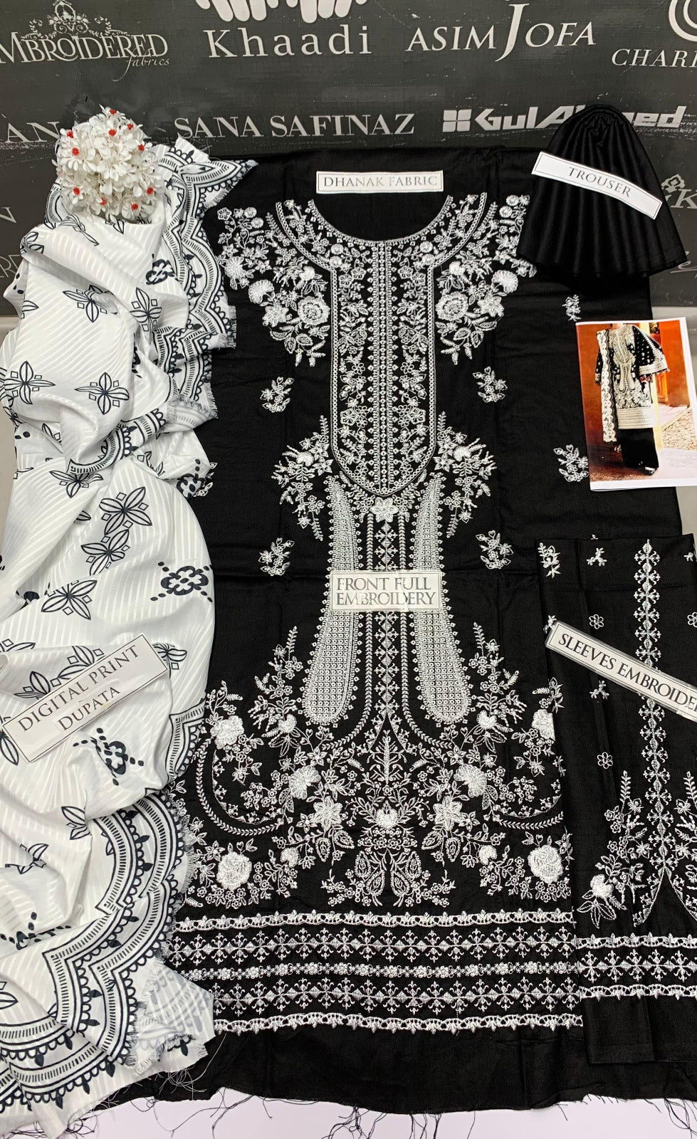 DFW-919 Zara Shah Jahan Heavy Embroidery 3PC Dhanak Suit