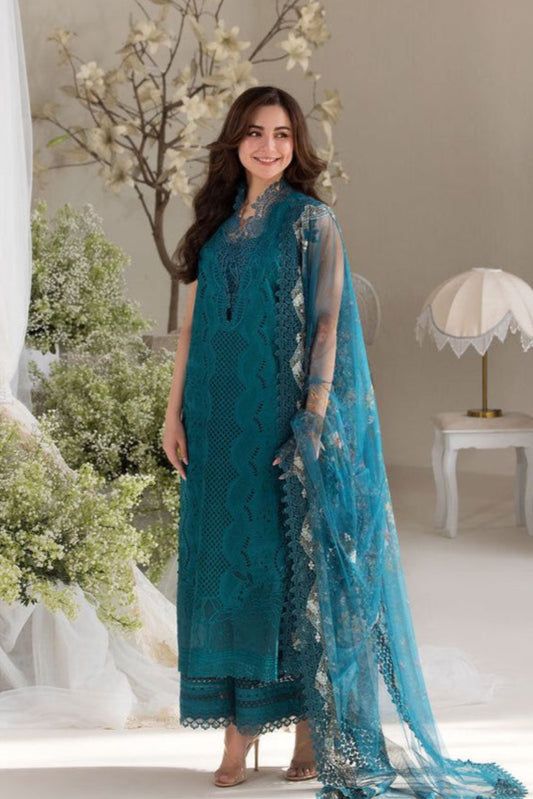 DFW-884 Sobia Nazir Heavy Embroidery 3PC Lawn Suit