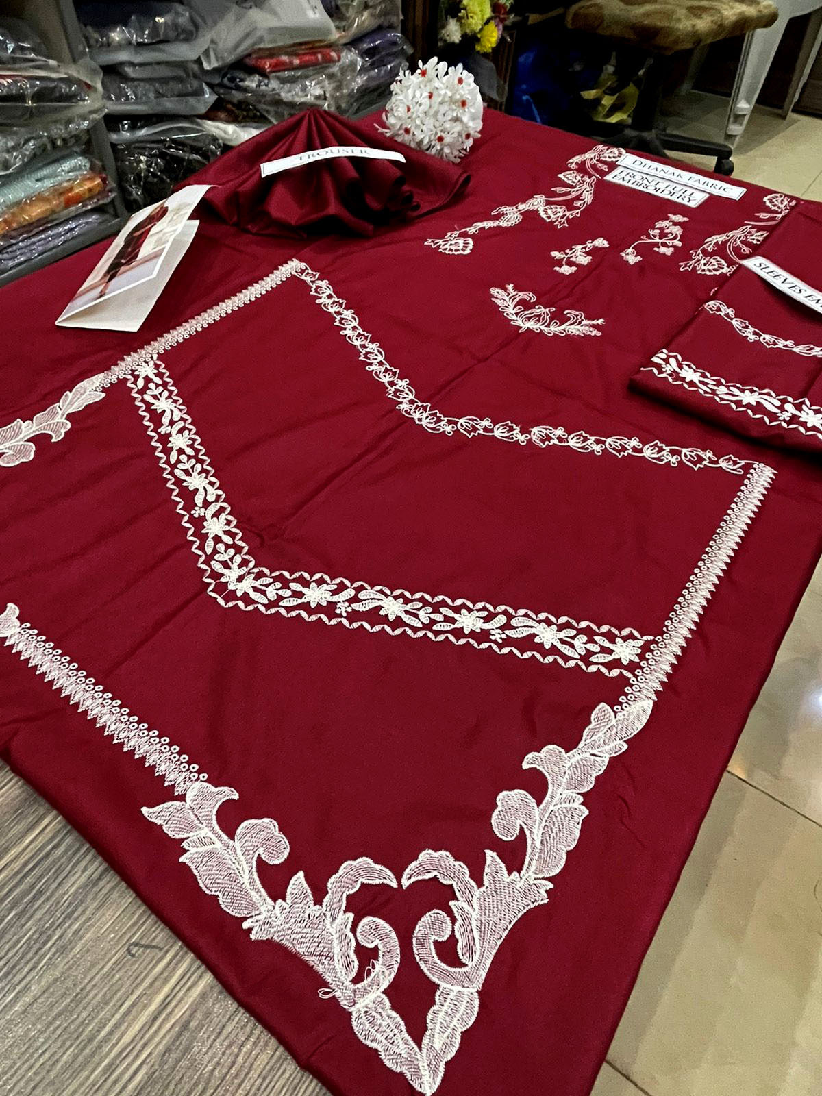 DFW-1239 Sobia Nazir Embroidery 2PC Dhanak Suit