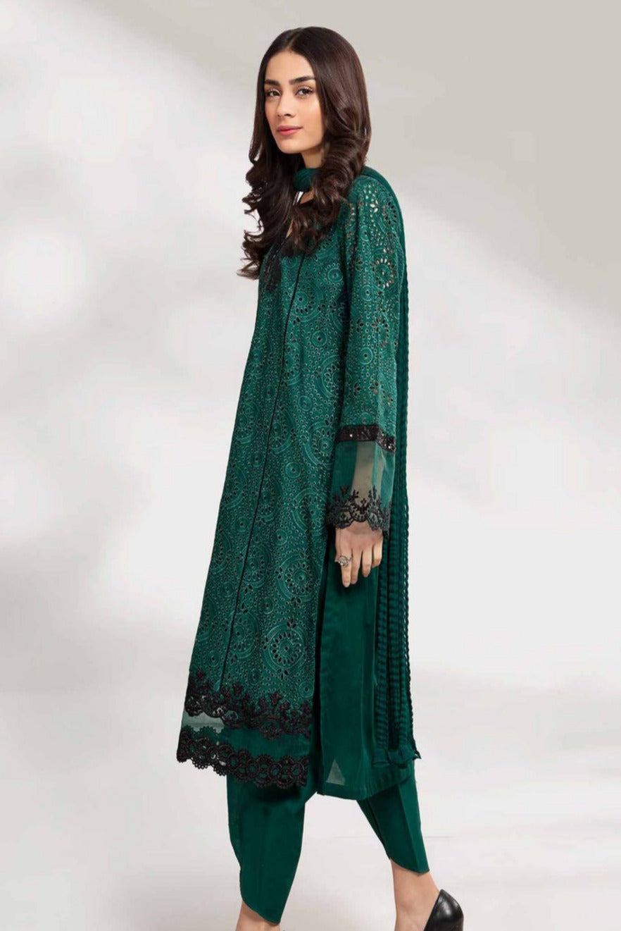 DFW-529 Maria B Heavy Embroidery 3Pc Lawn Suit