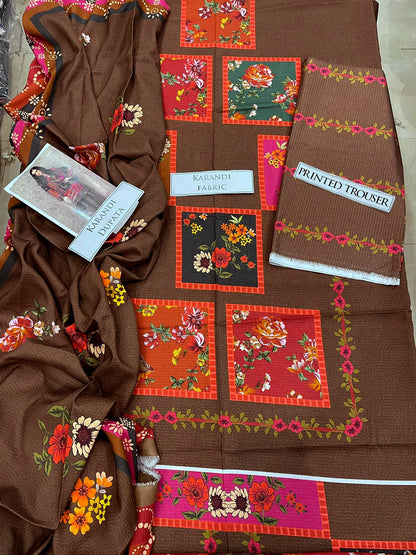 DFW-1224 Charizma Printed 3PC Karandi Suit