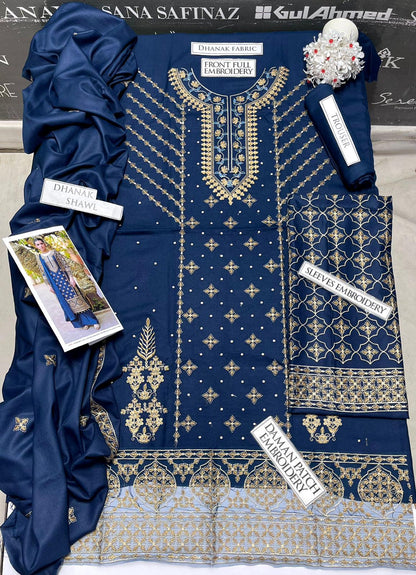 DFW-1025 Rang Rasiya Heavy Embroidery 3PC Dhanak Suit