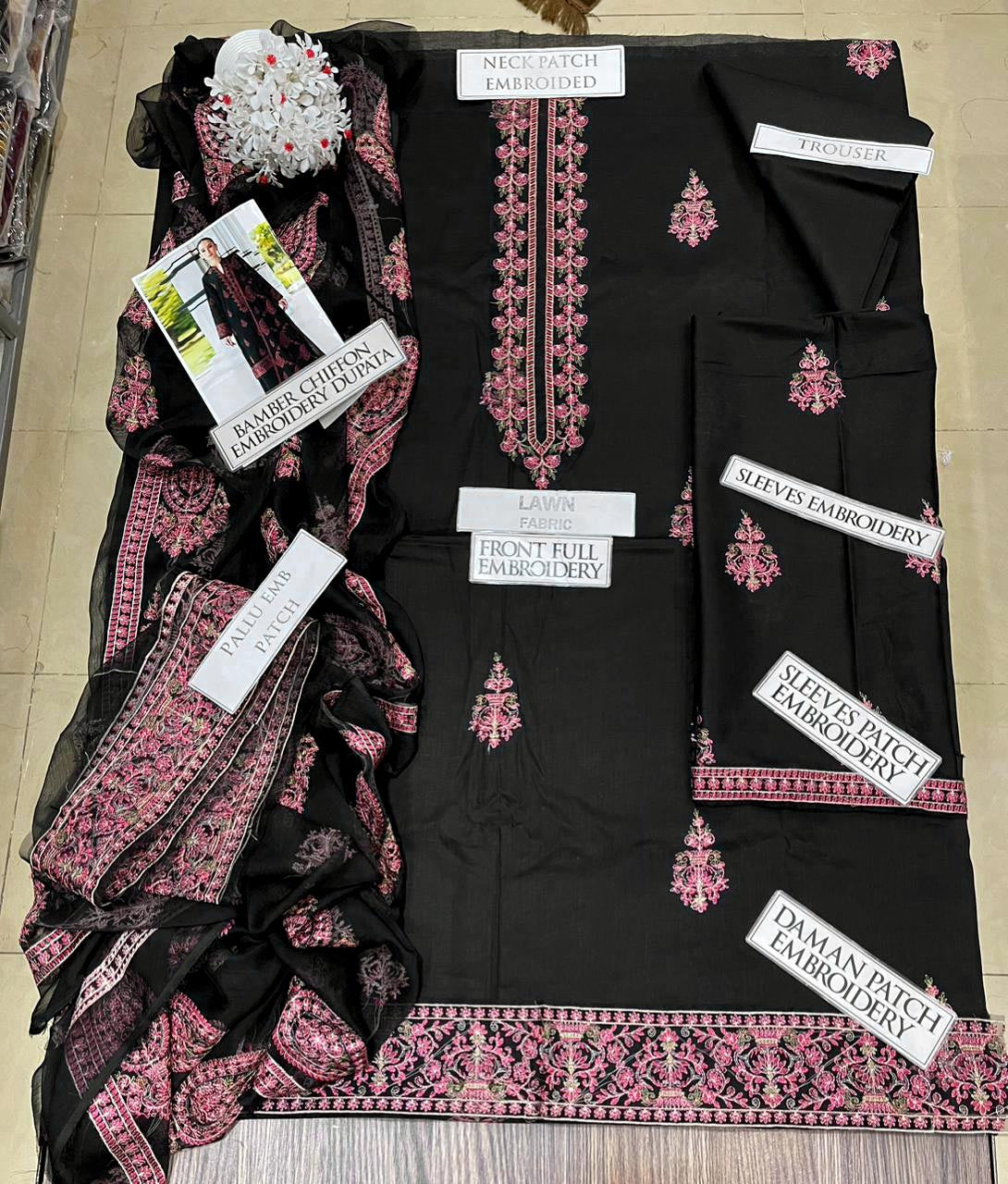 DFW-1319 Bareeze Embroidery 3PC Lawn Suit