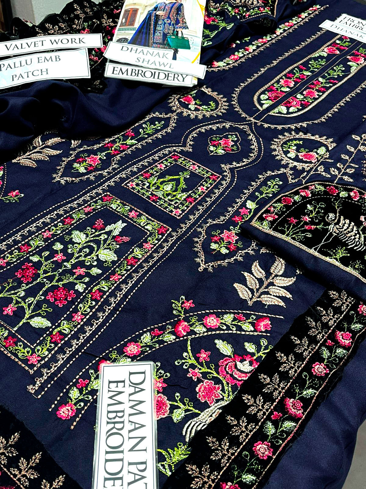 DFW-1168 Maria B Heavy Embroidery 3PC Dhanak Suit