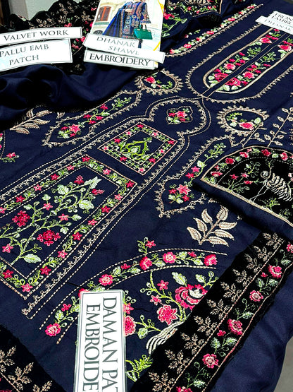 DFW-1168 Maria B Heavy Embroidery 3PC Dhanak Suit