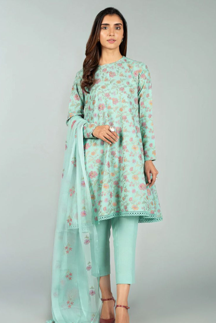 DFW-386 Bareeze Heavy Embroidery 3Pc Lawn Suit