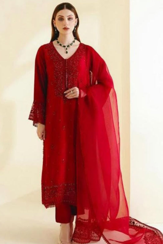 DFW-265 Agha Noor Heavy Embroidery 3Pc Lawn Dress