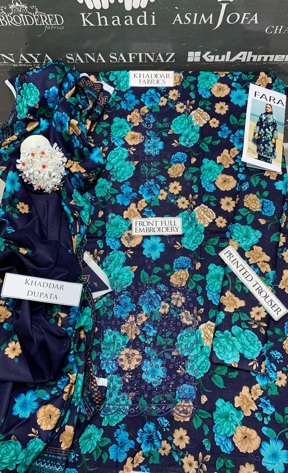 DFW-939 Bareeze Heavy Embroidery 3PC Khaddar Suit