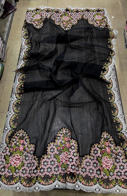 DFW-1347 Qalamkar Heavy Embroidery 3PC Lawn Suit