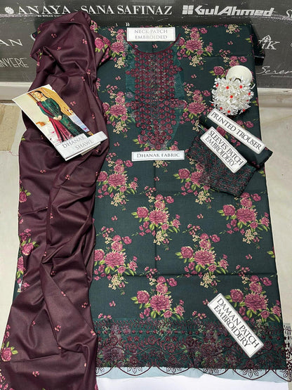 DFW-1057 Iznik Embroidery 3PC Dhanak Suit