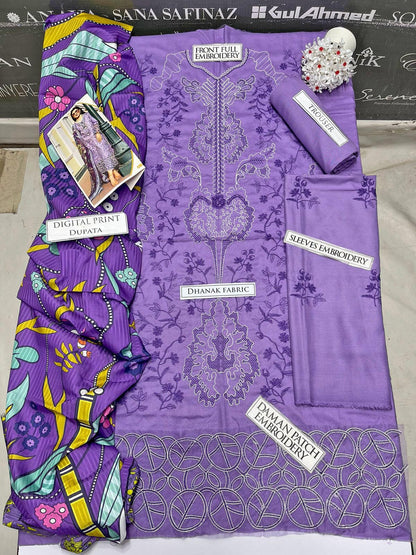 DFW-1019 Mushq Heavy Embroidery 3PC Dhanak Suit