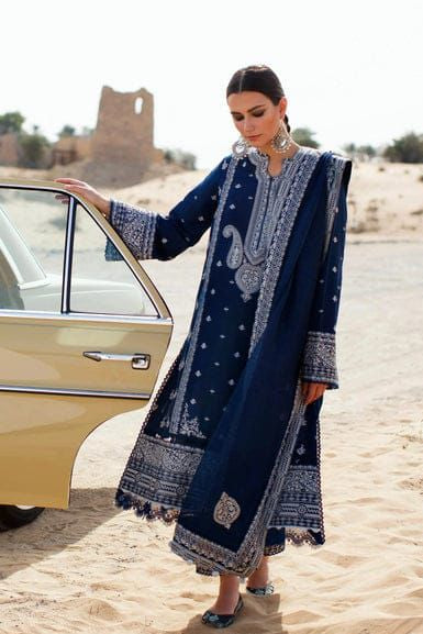 DFW-1223 Zaha Embroidery 3PC Dhanak Suit