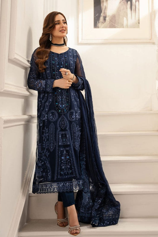 DFW-1058 Asim Jofa Heavy Embroidery 3PC Dhanak Suit