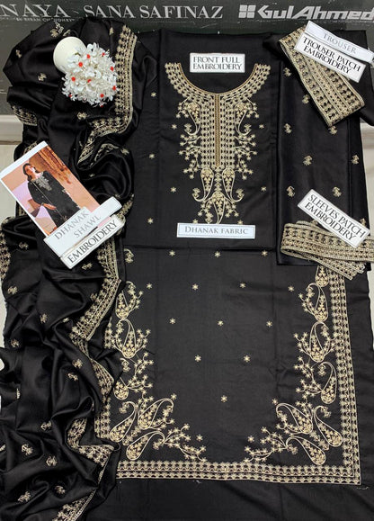 DFW-1142 Batik Heavy Embroidery 3PC Dhanak Suit