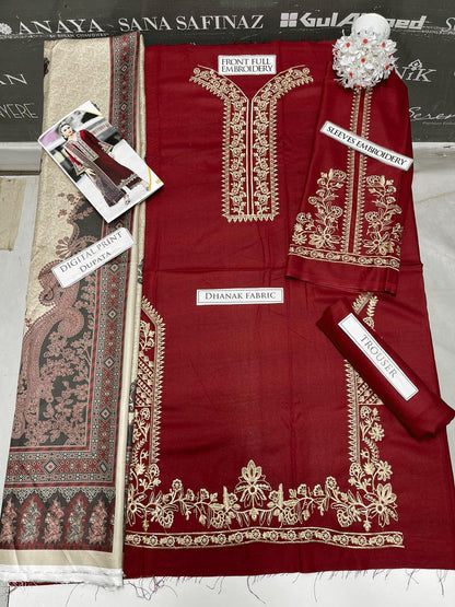 DFW-1020 IzeI Embroidery 3PC Dhanak Suit
