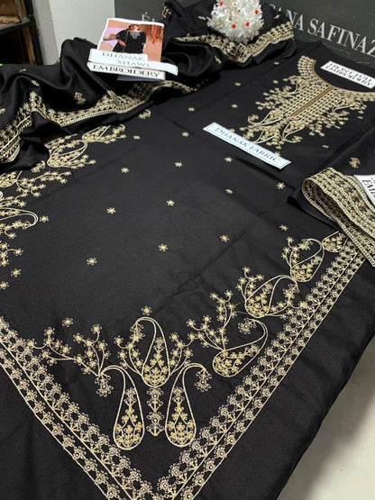 DFW-1142 Batik Heavy Embroidery 3PC Dhanak Suit