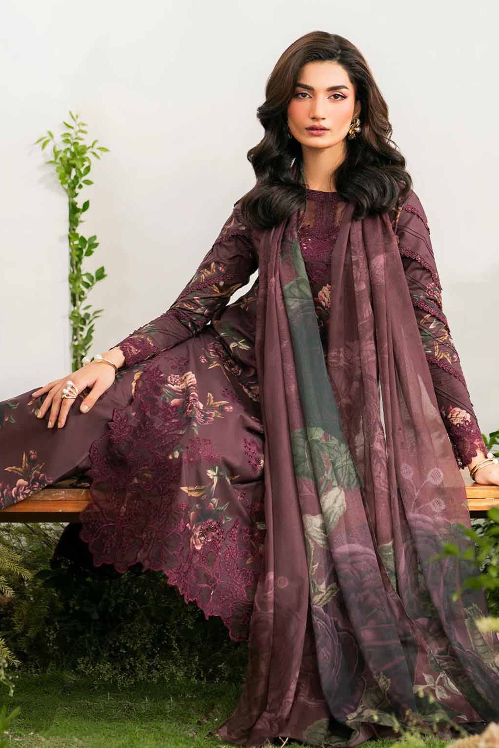 DFW-1143 Iznik Embroidery 3PC Dhanak Suit