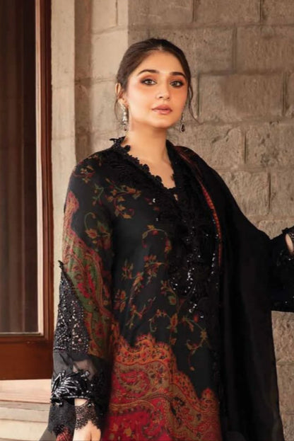 DFW-442 Maria B Heavy Embroidery 3Pc Lawn Suit