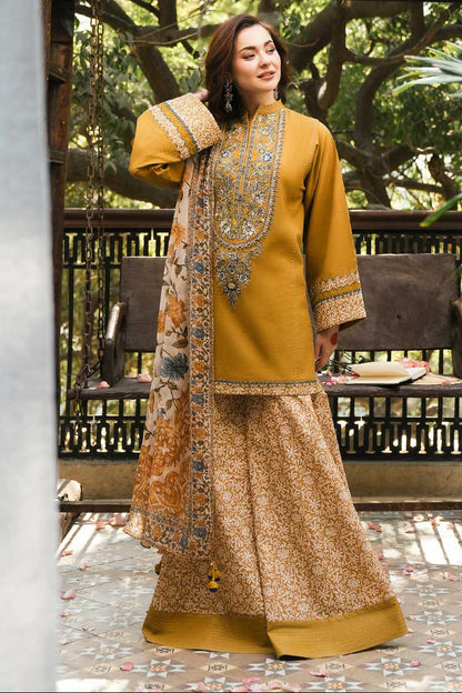 DFW-1127 Sapphire Embroidery 3PC Karandi Suit