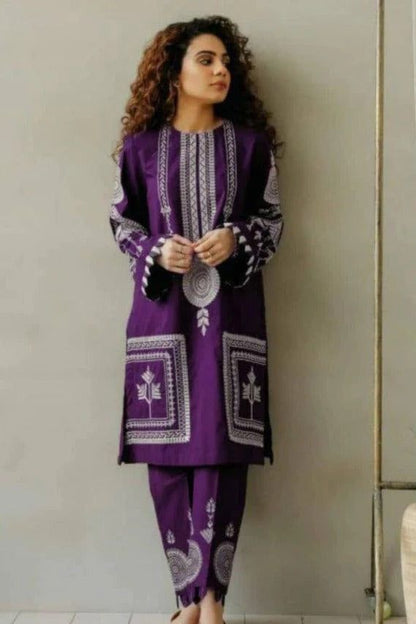 DFW-364 Ethnic Heavy Embroidery 2Pc Lawn Suit