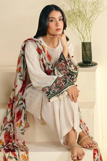 DFW-394 Zara Shah Jahan Heavy Embroidery 3Pc Lawn Suit