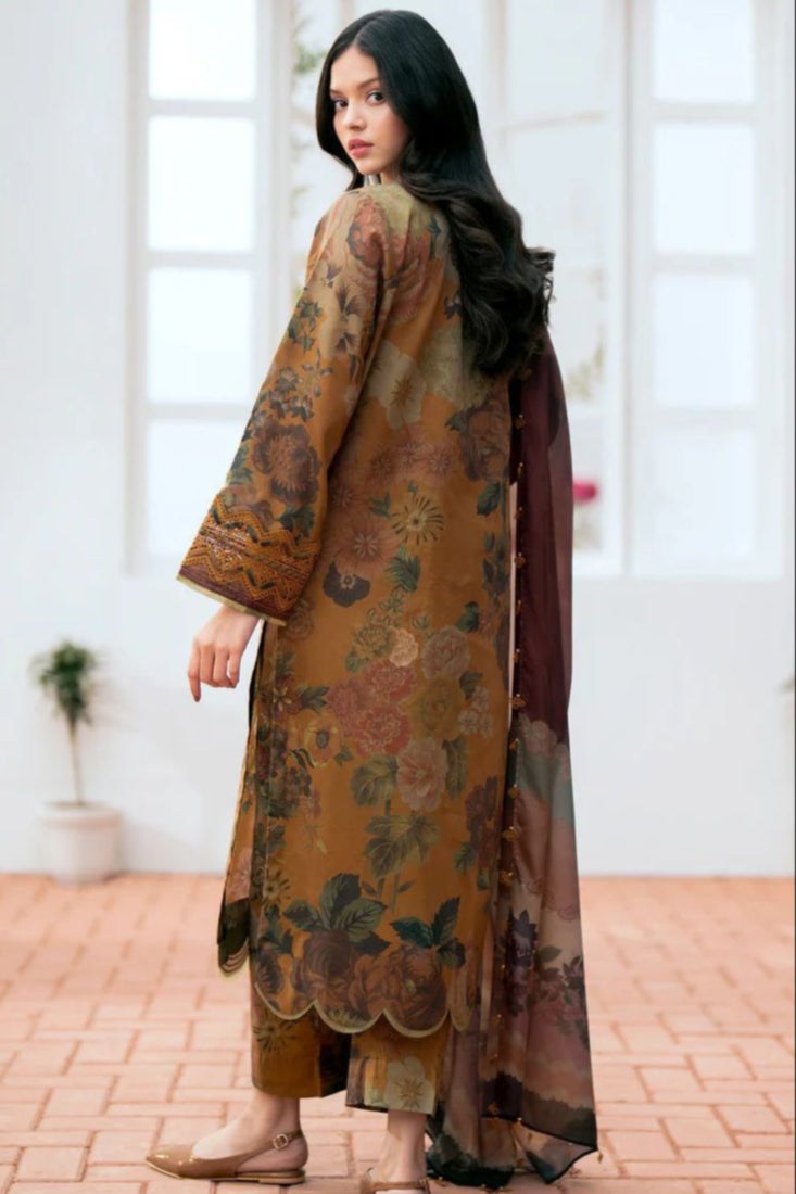 DFW-138 Baroque Embroidery 3Pc Lawn Dress