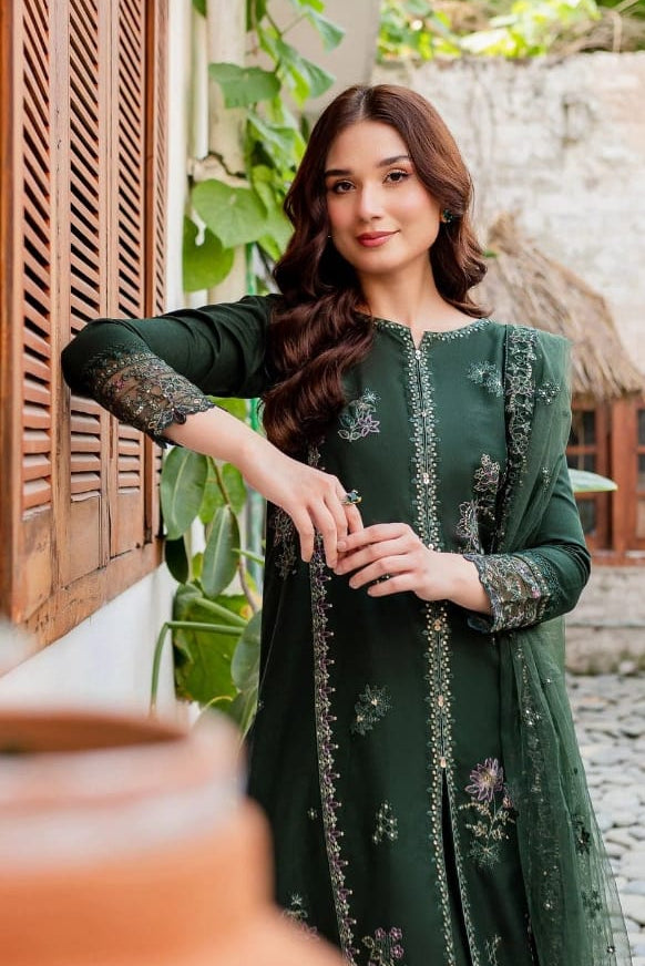 DFW-1156 Bareeze Heavy Embroidery 3PC Dhanak Suit