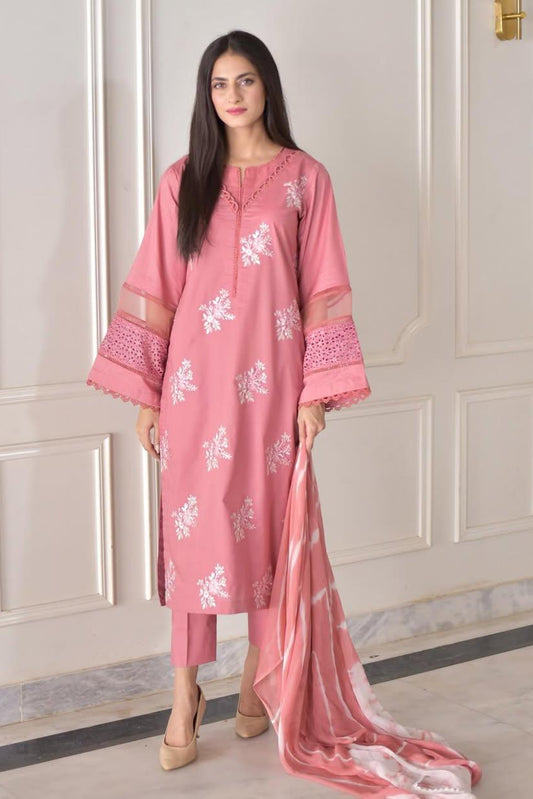 DFW-1281 Hussain Rehar Embroidery 3PC Lawn Suit