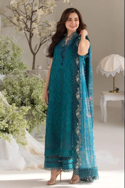 DFW-884 Sobia Nazir Heavy Embroidery 3PC Lawn Suit