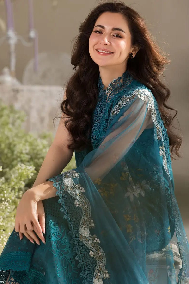 DFW-884 Sobia Nazir Heavy Embroidery 3PC Lawn Suit
