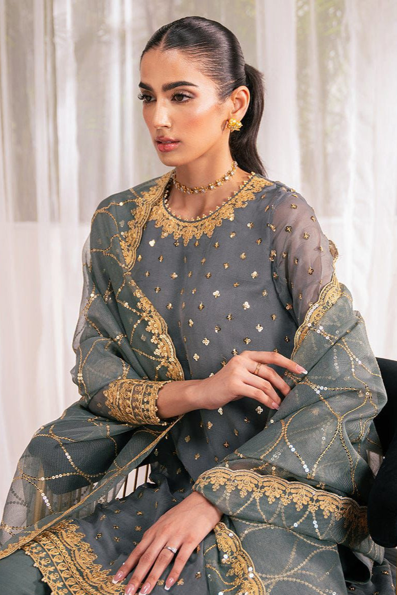 DFW-889 Cross Stitch Heavy Embroidery 3PC Dhanak Suit