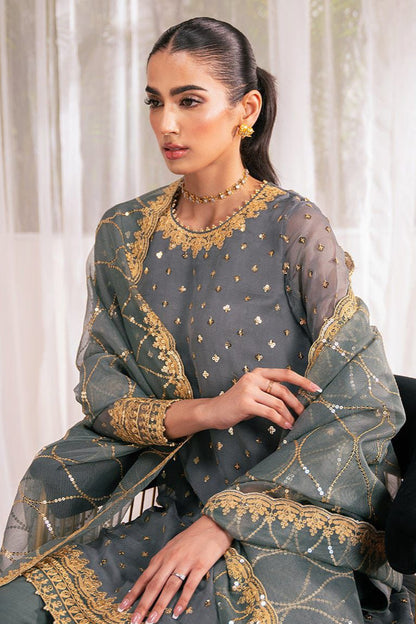 DFW-889 Cross Stitch Heavy Embroidery 3PC Dhanak Suit