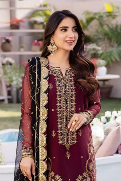 DFW-470 Asim Jofa Heavy Embroidery 3Pc Lawn Suit