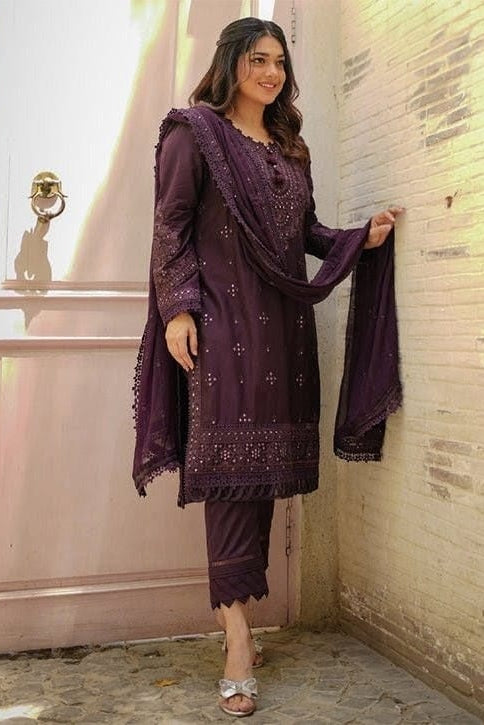 DFW-1235 Asim Jofa Embroidery 3PC Dhanak Suit