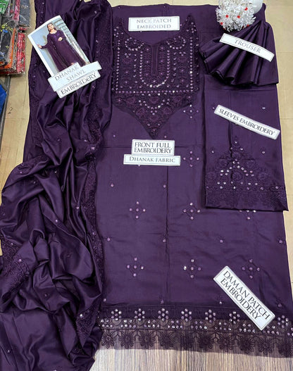 DFW-1235 Asim Jofa Embroidery 3PC Dhanak Suit