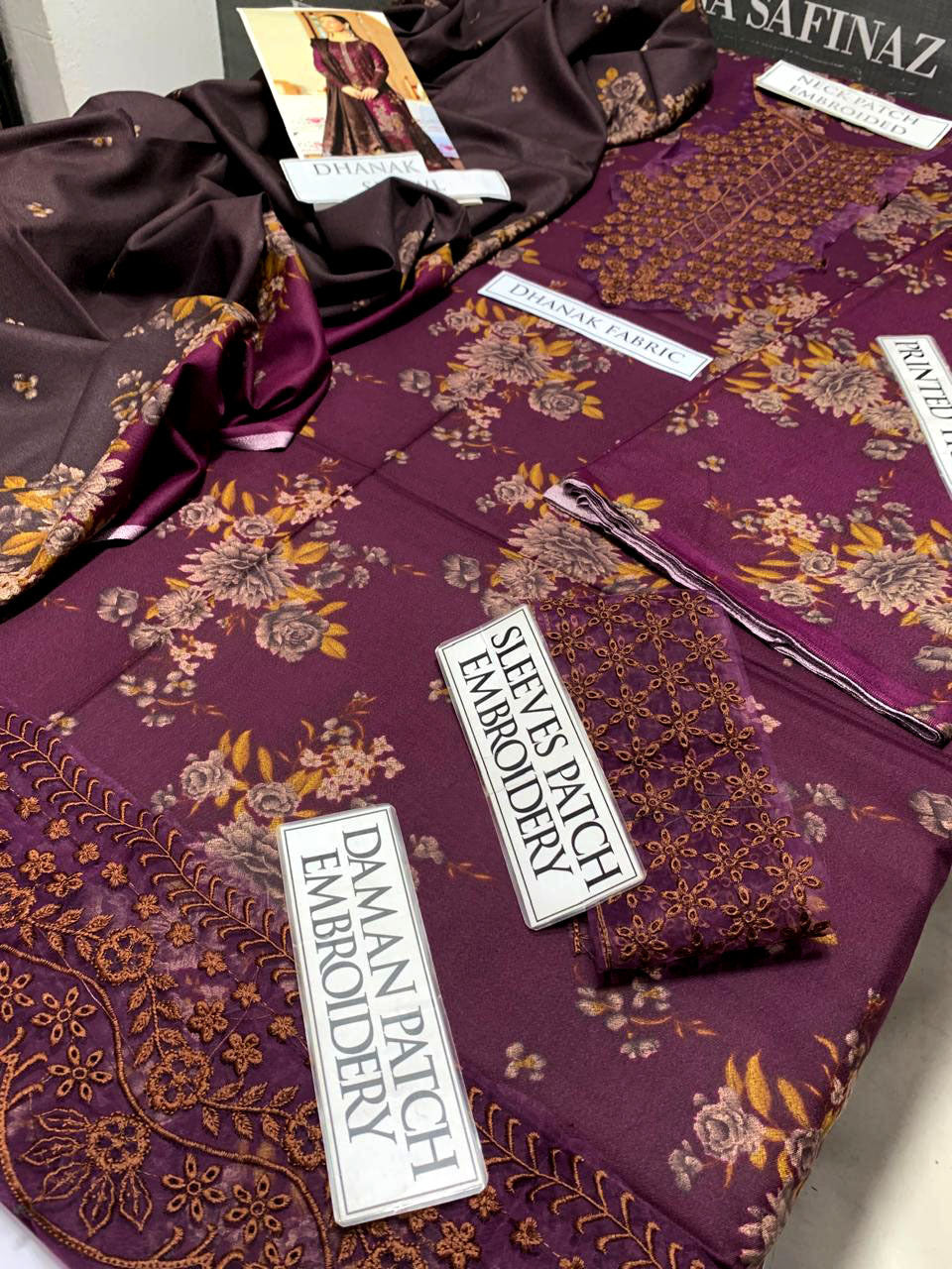 DFW-1143 Iznik Embroidery 3PC Dhanak Suit